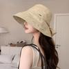 Панама Женская Летняя Шляпа Шляпа Рыбака Женская Корейская Солнцезащитная Шляпа Для Путешествий Защита от Солнца Складная С Цветочным Узором Бант Солнцезащитная Шляпа Женская