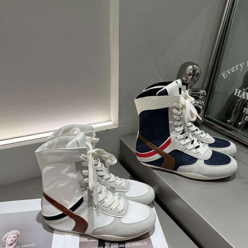 Серия Miu увеличение внутренней высоты повседневные кожаные боксерки женские легкие и удобные дышащие спортивные ветрозащитные цветная комбинация высокий верх