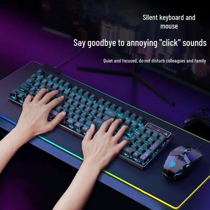 EWEADN GX30Z Wired Gaming Keyboard Mouse Combo