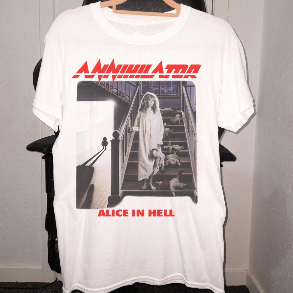Collection Annihilator Band Tour Gift For Fan All Size White T-shirt