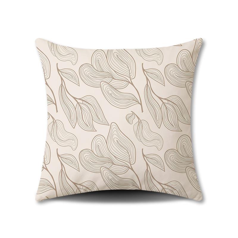 Spring Flower Print Pillow Cover for Home Living Room Sofa Cushion Cover Linen Print Cushion Cover