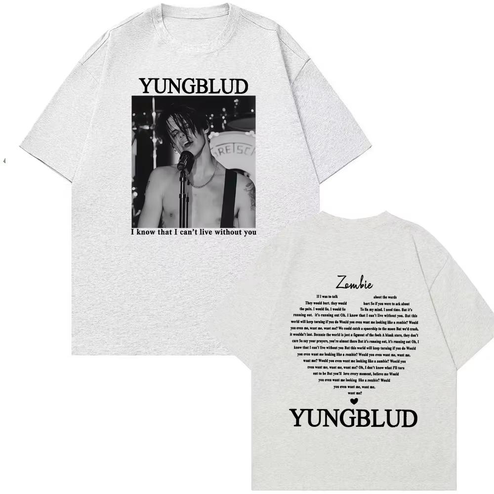 Yungblud Zombie Rock Band Graphic TShirt Men Hip Hop Retro Music Fan Apparel Tshirts Women Casual ONeck High Quality T Shirt