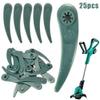 25Pcs Grass Trimmer Replacement Plastic Blades For Bosh Art 23-18Li Art 26-18Li Grass Trimmers Polymer Blade Cutting System New