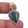 Natural Bloodstone 925 Solid Sterling Silver Jewelry TwoTone Pendant 1.50" J9f75