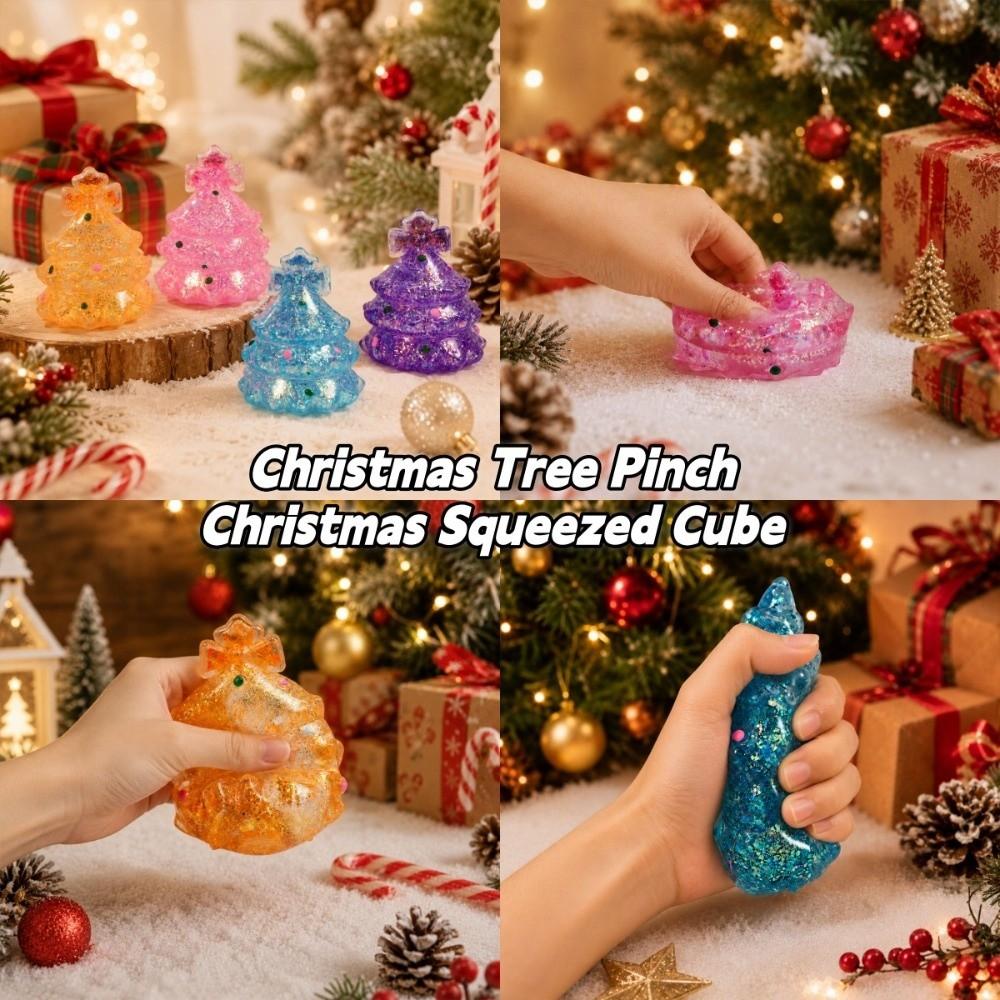 Super Soft Christmas Squeezed Cube Realistic Non Rebound Fidget Toy Office Stress Relief