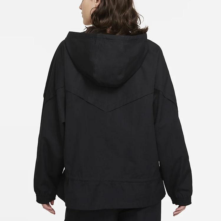 Nike Спортивная одежда Icon Clash Повседневная свободная куртка с капюшоном Женские куртки Черные CZ9329-010