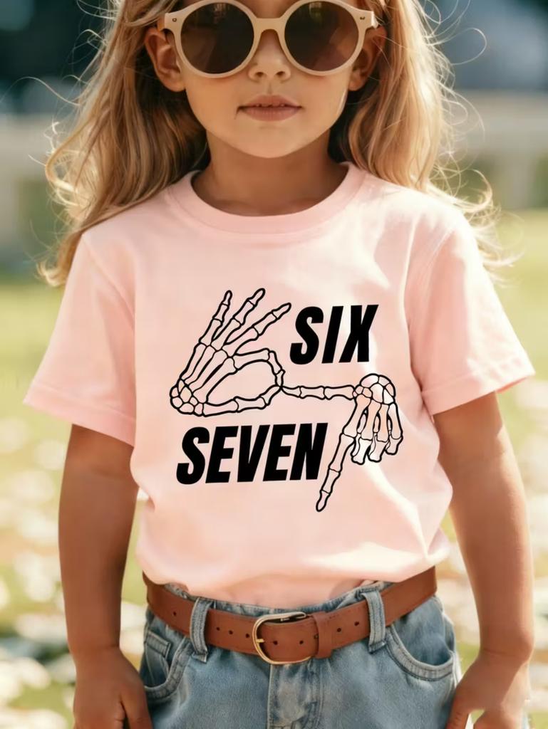 67 Meme TShirt for Kids Funny Digital Print Summer Short Sleeve Tee Loose Comfortable Tops Streetwear Fashion Kids Clothes