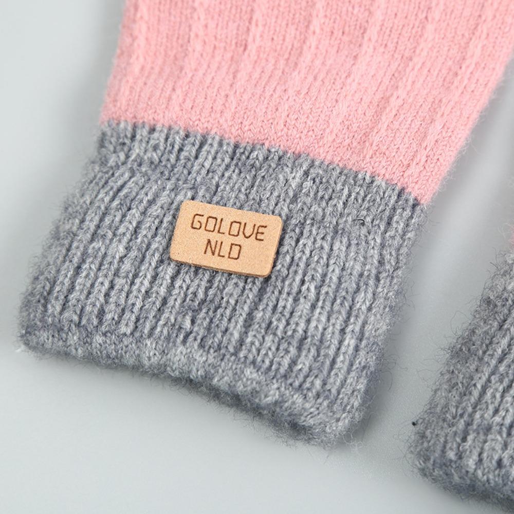 Anti slip Winter Gloves Touchscreen Women Gloves Vintage Warm Mittens  Outdoor Riding