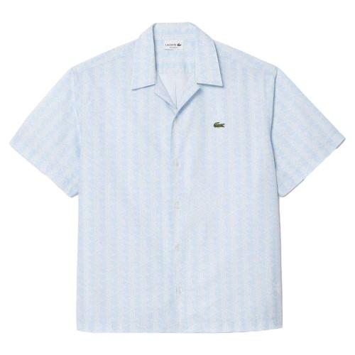 Lacoste Мужская рубашка с коротким рукавом свободного кроя