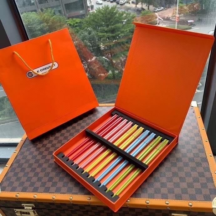 Популярные французские керамические палочки для еды Le Creuset Rainbow, набор для здорового питания в коробке, яркая посуда, бытовые кухонные аксессуары для столовой, подарок
