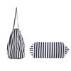 Women Striped Single Shoulder Bag Large Capacity Canvas Tote Bag Ladies Girls Casual Hobo Handbag Purse