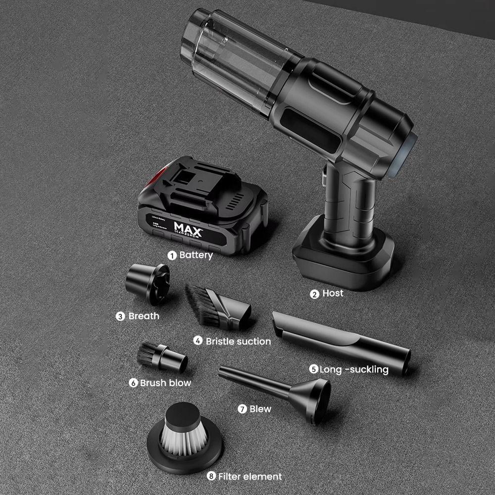 4 in1 Wireless Dust Blower Strong Suction Air Dust Collector Mini Car Vacuum Cleaner Computer