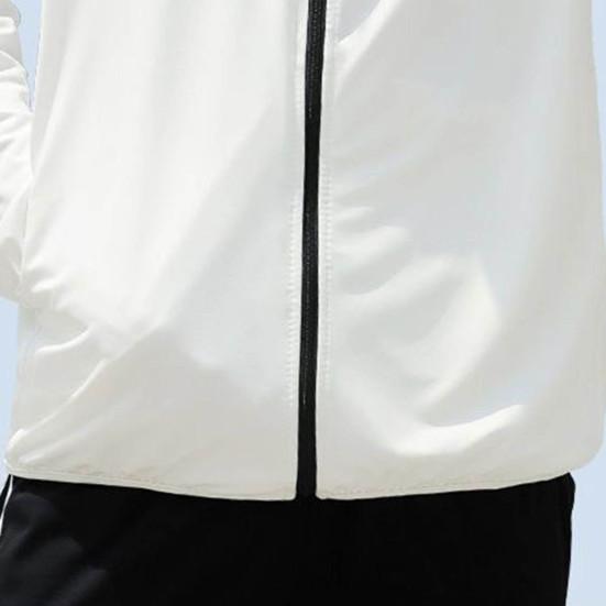 Yousheng Мужская летняя солнцезащитная одежда с капюшоном и шнурком с длинным рукавом, пальто с защитой от ультрафиолета, сплошной цвет, на молнии, анти-УФ-одежда для рыбалки