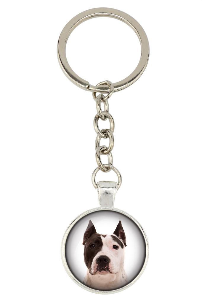 American Staffordshire Terrier, Amstaff – Keychain in a box, own photo | Art-Dog