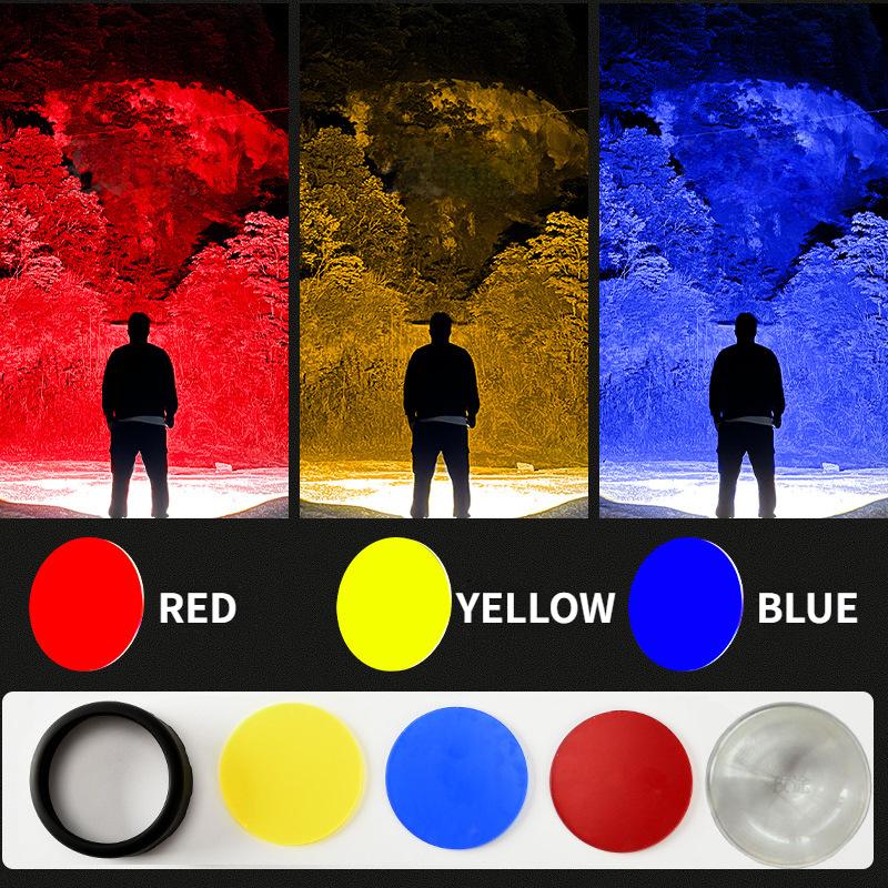 10000LM 38650A аккумуляторный светодиодный фонарик Type-C мощный аккумуляторный фонарь для самообороны на открытом воздухе кемпинговый рыболовный аварийный фонарь