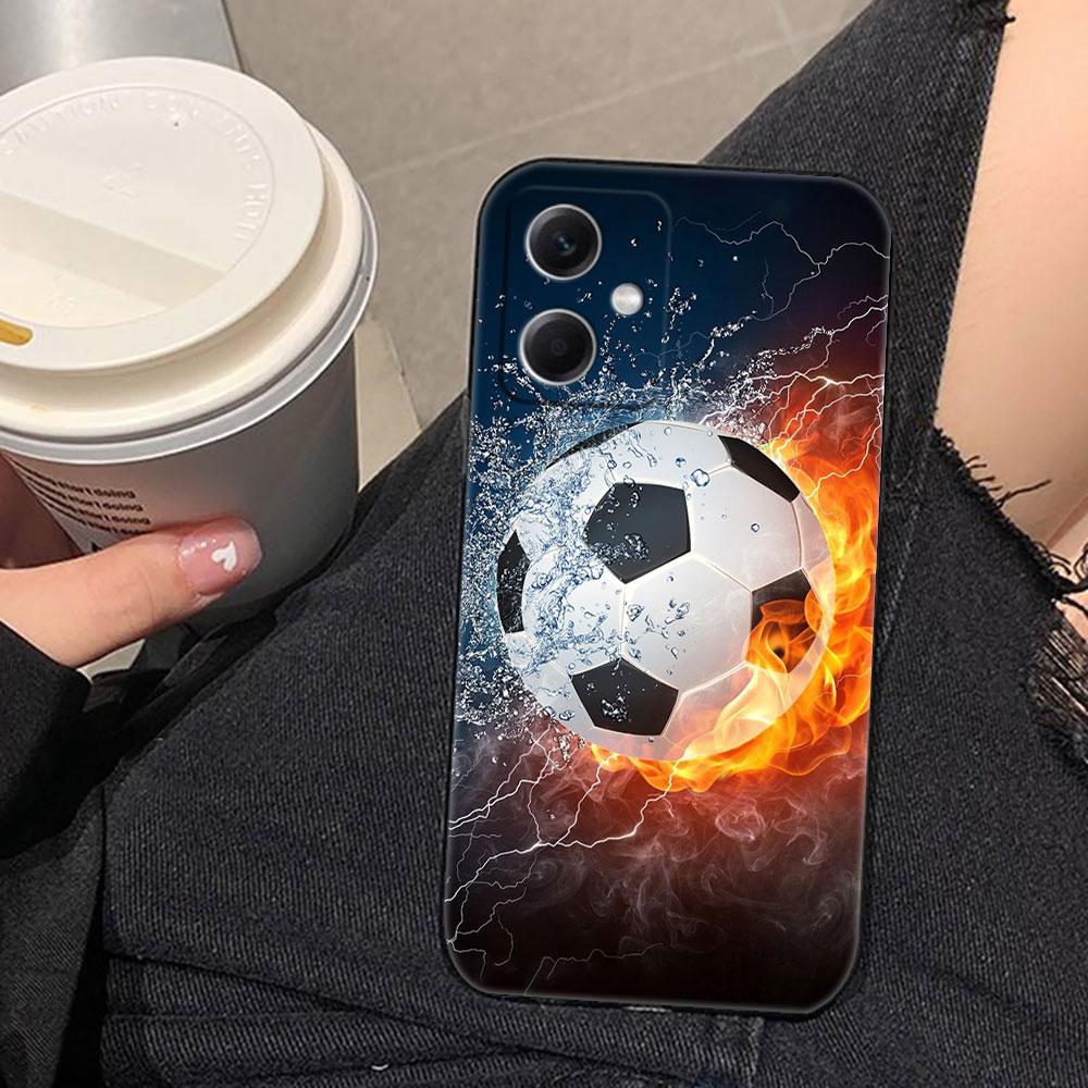 Soccer Football Ball Phone Case For Redmi Note 15 14 13 12 12S 11 11T 11S 10 9T 9 Pro Silicone Case Funda DIY Shell Capa Cover