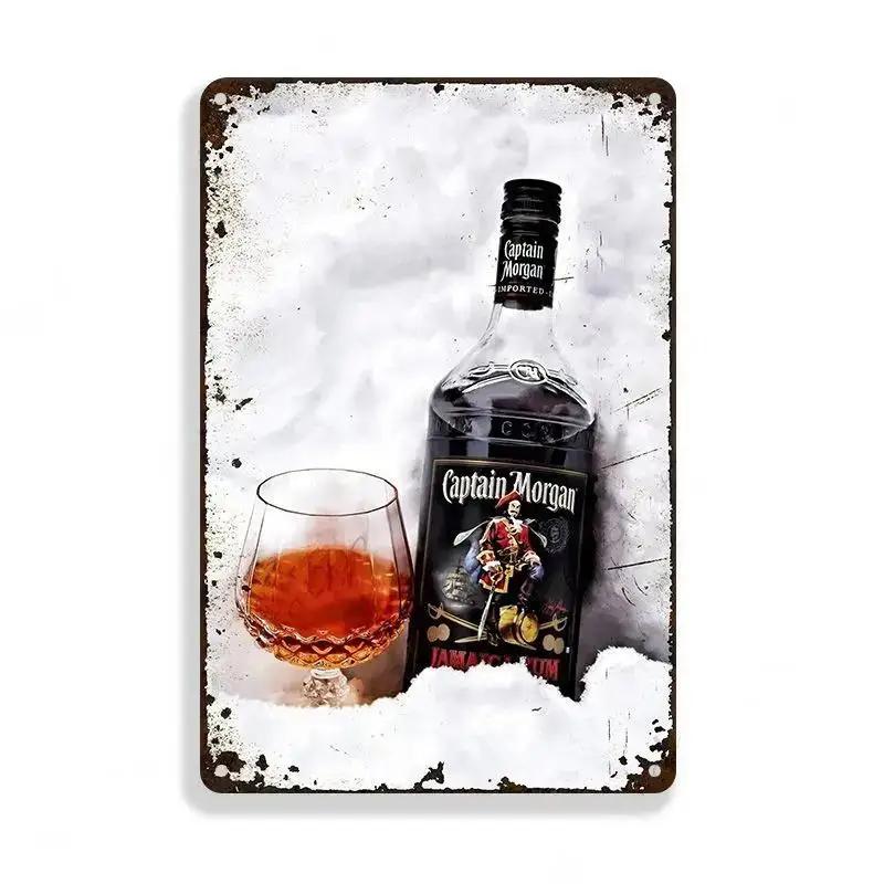 Винтажный ромовый бренд, металлическая жестяная вывеска, булавка для девушки, плакат, металлические вывески, мужская пещера, домашний гараж, металлическая доска, украшение на стену, жестяная вывеска, декор