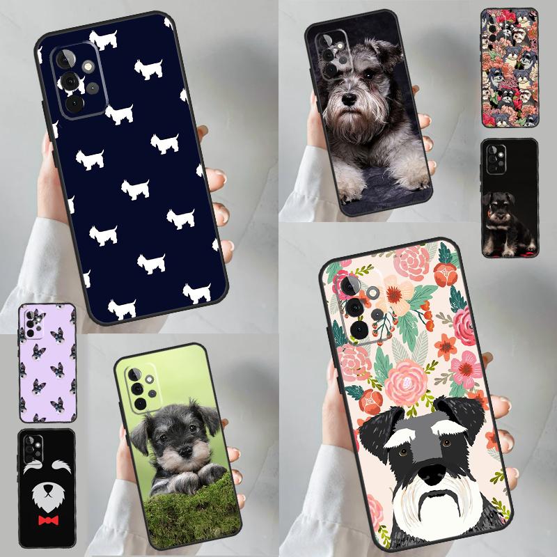 Чехол для щенка шнауцера для Samsung Galaxy A53 A33 A13 A12 A32 A52 A14 A34 A54 A15 A25 A35 A55 A71 A51