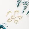 14k/18k Gold-Plated D-Shaped French Ear Hooks for DIY Jewelry