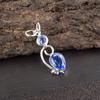 Ювелирные изделия с танзанитом, кулон из стерлингового серебра 925 пробы, радостный серебряный женский кулон, украшения ручной работы для интуиции, подарки для бабушки