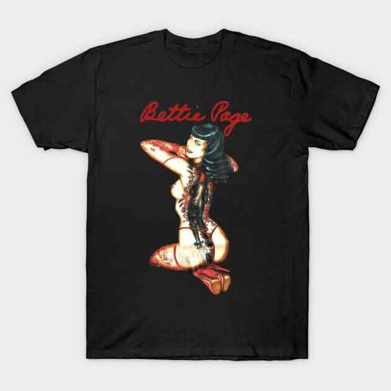 Цветная футболка Bettie Page Pin Up S 5XL Быстрая доставка