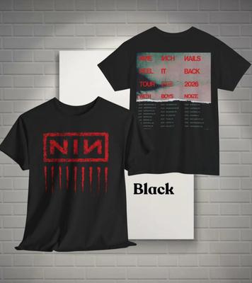 Одежда Концертный Тур 2026 Nine Inch Nails Мерч и Подарок Фанаты NIN Унисекс Футболка