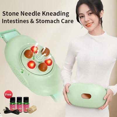 Массаж живота, каменный шарик, разминающий горячий компресс, поясничный отдел позвоночника, поясничный массажер, массажер для живота