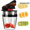 Fruit And Egg Slicer Cup And Strawberry Banana Chopper, a Creative Kitchen Gadget That Makes Preparing Fruit Salads Easy, Dishwasher Safe