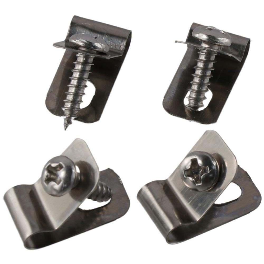 100 шт. R-образные проволочные зажимы из нержавеющей стали, зажимы для проволочной полки, зажимы для проводов прицепа, проволока