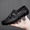 Fashion Mens Loafers Genuine Leather Italian Driving Shoes Casual Brand Loafer Men Shoes Casual Tassel Slip On Moccasins Big Size 38-47