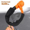 38000 Lbs Car Trailer Pull Rope for Vehicle Recovery with Protective Sleeve Soft Shackle Off Road Towing Ropes Strong Synthetic Fiber Tow Strap