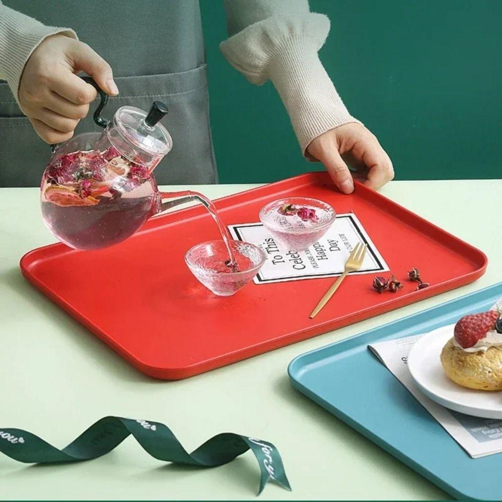 Большая емкость прямоугольный поднос для сервировки пластиковый сервиз десерт паллет отель