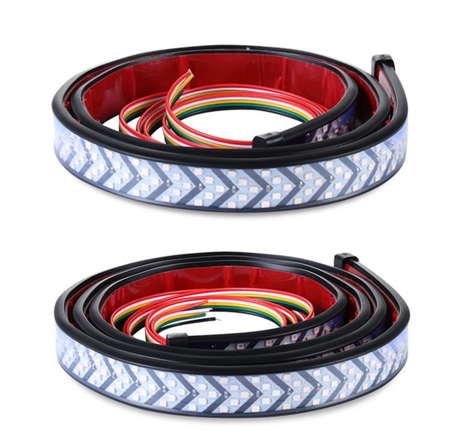 40-дюймовая красная желтая светодиодная лента для задней двери грузовика 4-функциональная со сканирующим режимом, режимом вождения, торможения и динамичным указателем поворота для Jeep, пикапа, внедорожника, Dodge