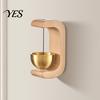 No Paste Doorbell Entry Doorbell, Magnetic Hanging Bell, Solid Wood Metal Wind Chime, Crisp Hangable Sound Door Chime for Home Shop Studio Doors