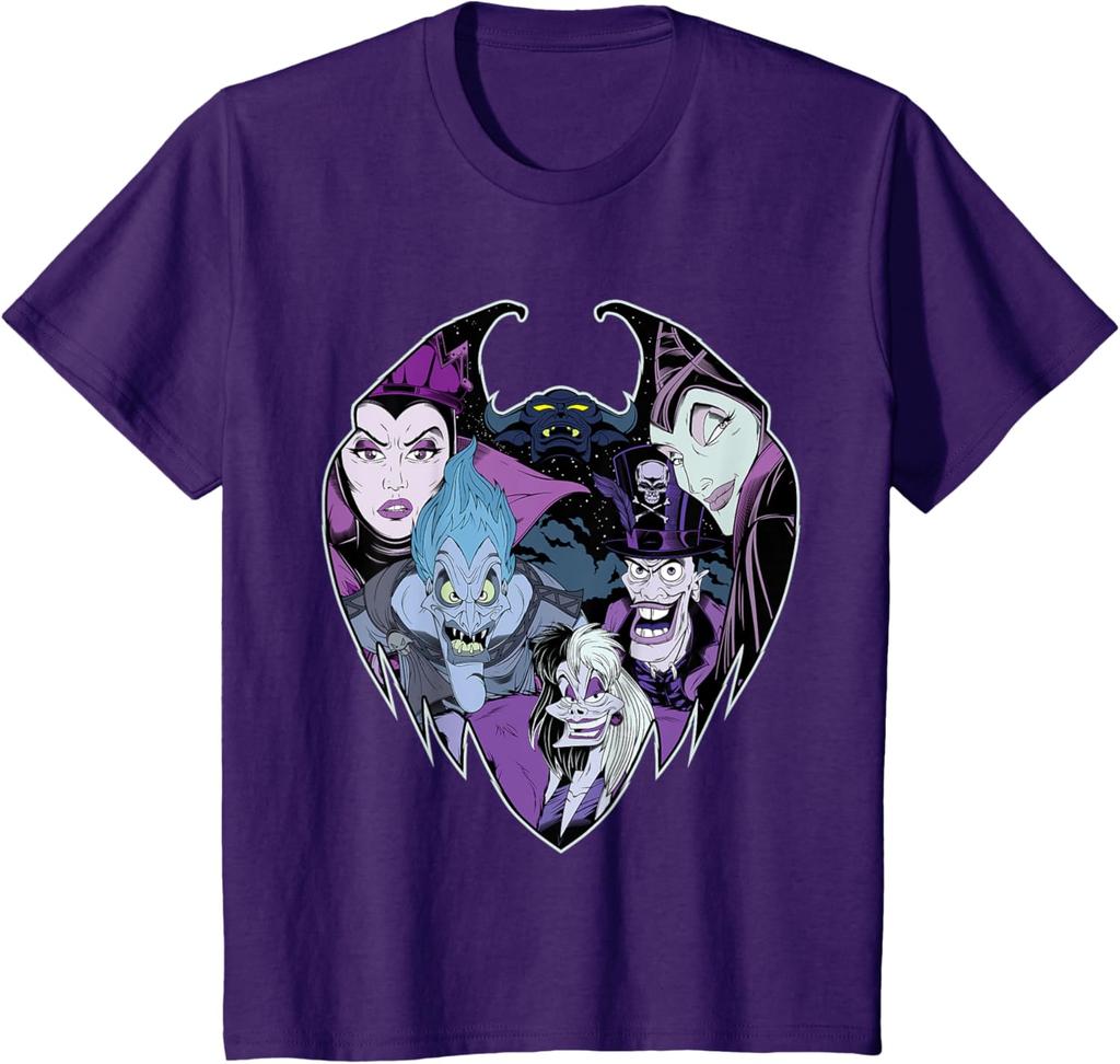 Hot Fashion Disney Villains Evil Crew T-Shirt S-4XL Four Seasons Gift