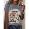 Women's TShirt Cat Print Design Harajuku Casual Short Sleeved Top Fashionable Trend Clothing