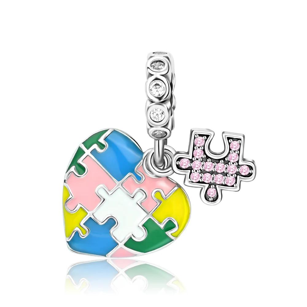 Циркон Сердце Клип Шармы Цветок Клевер Шарм Медь Морская Черепаха Бусины Подходят для DIY Оригинальный Браслет Ювелирные Изделия