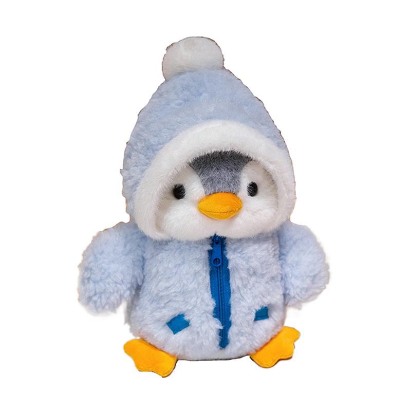 Милая плюшевая игрушка пингвин, утешающая кукла для сна, пушистый пингвин в одежде, шапках, подушках в виде животных, подарок на день рождения