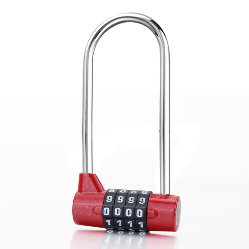 Security Lengthened Shackle Lock 4 Digit Combination Padlock Durable Password Lock  Suitcase
