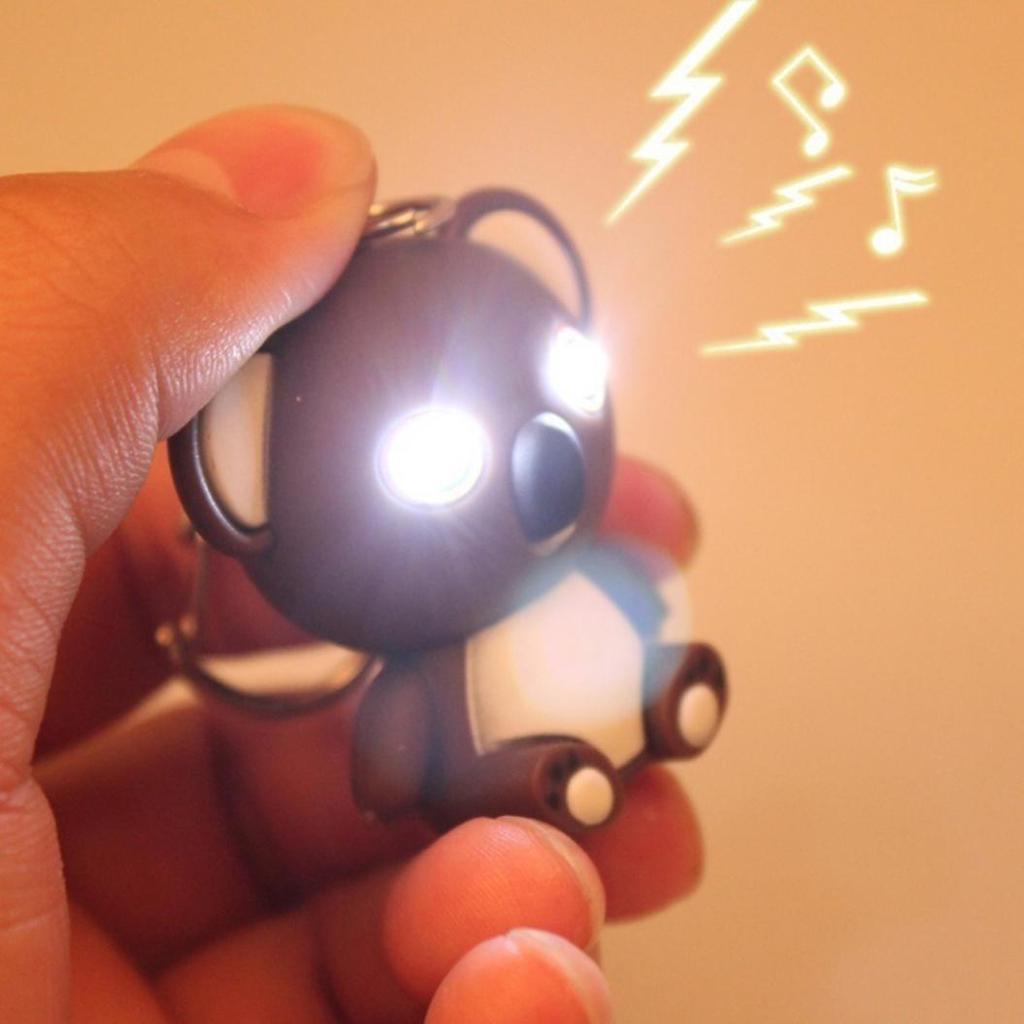 Мультфильм Коала светодиодный звуковой брелок автомобильный брелок сумочка висит декор подарочная игрушка