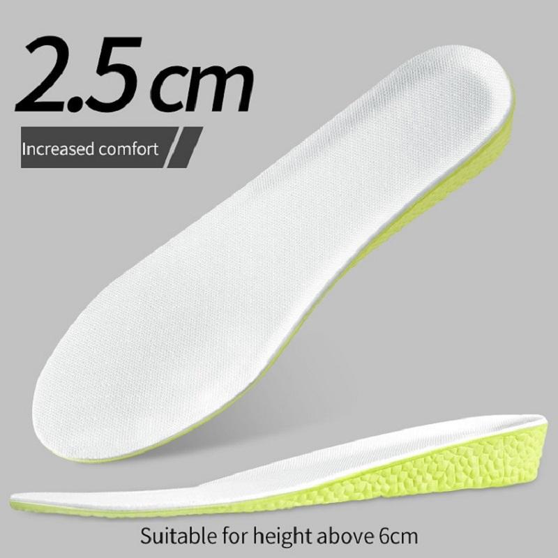 Невидимые стельки для увеличения роста Зеленые стельки из пены с памятью Подошва для обуви Дышащие Удобные для мужчин и женщин Уход за ногами