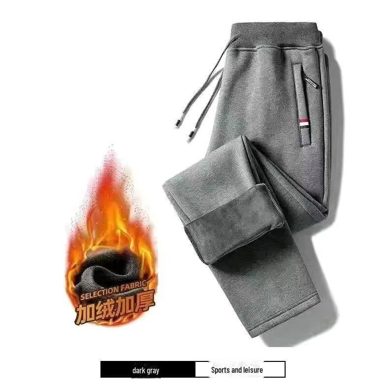 Мужские бархатные спортивные штаны больших размеров - свободные спортивные штаны осень/зима