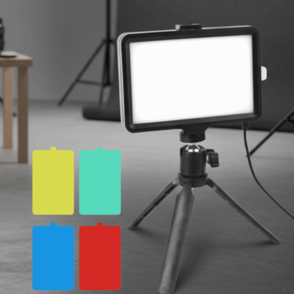 With Tripod LED Photography Video Light 4 Color Cards Photography LED Light Video