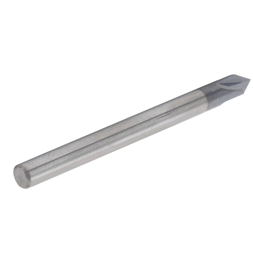 Chamfer End Mill 3 Flute 60 Degrees Milling Cutter Tungsten Steel CNC Carving Polishing Router BitD4 X 60 Degrees