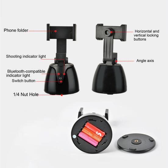 Стабилизатор с искусственным интеллектом 360 градусов, защита от тряски, распознавание лица, прямая трансляция, селфи-съемка, панорама, следование