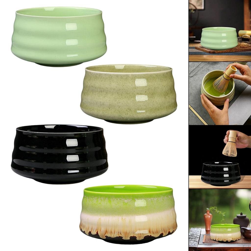 Керамическая чаша для матча, ручная работа, японское приготовление, портативный фарфор, смешивание чая