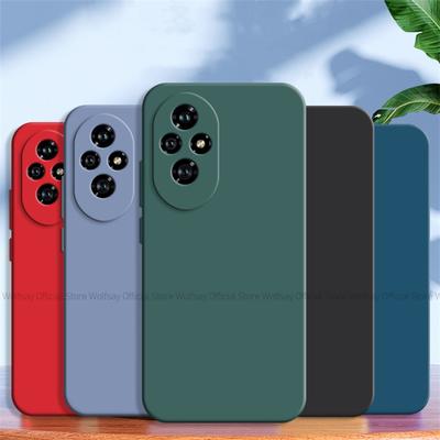 Чехол для Honor 200 Honor 200 200 Pro Чехол-бампер противоударный жидкий силикон TPU защитный чехол для задней панели телефона Honor 200