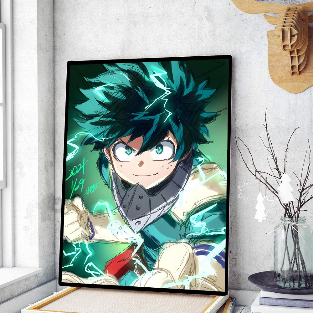 Midoriya Izuku Deku My Hero Academia Классические винтажные постеры Whitepaper Prints Posters Artwork Kawaii Room Decor