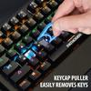 ENHANCE O Rings Mechanical Keyboard Dampener - Quiet Switch Dampeners Kit 50A Clear (140pcs), Keycap Puller, Keyboard Brush, Cloth and Accessory Bag