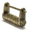Chinese Retro Old Type Password Lock Brass Engraving Word Padlock Key